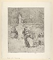 Garden of the Luxembourg, Childe Hassam American, Etching and drypoint, with plate tone