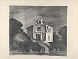 House and Garden, Marguerite Redman Dorgeloh American, Lithograph
