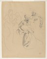 Adoration of the Magi, after Rubens, Eugène Delacroix French, Graphite