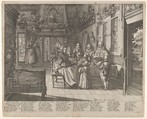 A Family Saying Grace, Claes Jansz. Visscher  Dutch, Etching, second state of two
