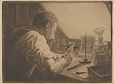 Self-Portrait, Henri Charles Guérard  French, Etching with roulette and mezzotint; eighth state of eight