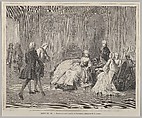 Boucher présenté à Madame de Pompadour (Boucher presented to Madame de Pompadour), from "Le Monde Illustré", Henry Linton  British, Wood engraving