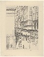 Fifth Avenue, Noon, Childe Hassam American, Etching