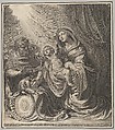 The Holy Family, Grégoire Huret French, Engraving