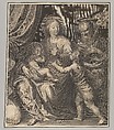 Holy Family with Young St. John the Baptist, Grégoire Huret French, Engraving