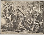 Mystic Marriage of St. Catherine, Grégoire Huret French, Engraving