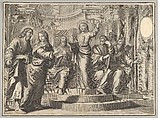 Christ Confounding the Elders in the Synagogue, Grégoire Huret French, Engraving