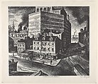 Old and New, Harold Knickerbocker Faye American, Lithograph