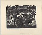 Mexican Vendors, Fritz Eichenberg  American, Wood engraving