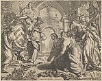 Allegorial Composition with the Coat of Arms of Cardinal Richelieu and Charity, Grégoire Huret  French, Engraving; second state of two (Le Blanc)
