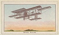 Bates, Biplane, from the Airships series (E40) issued by the Philadelphia Caramel Company, Philadelphia Caramel Co., Camden, New Jersey American, Commercial color lithograph