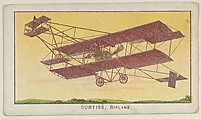 Curtiss, Biplane, from the Airships series (E40) issued by the Philadelphia Caramel Company, Philadelphia Caramel Co., Camden, New Jersey  American, Commercial color lithograph