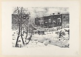 Backyards, Janet Friedlander  American, Lithograph