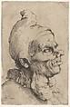 Large Grotesque Head, Jusepe de Ribera (called Lo Spagnoletto)  Spanish, Etching and engraving