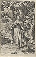 St Dominic Reading, Cornelis Cort Netherlandish, Engraving