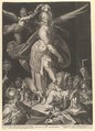 Wisdom Conquers Ignorance, Bartholomeus Spranger Netherlandish, Engraving