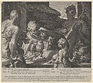 Holy Family with Saint John, Lucas Kilian German, Engraving