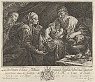 Isaac Blessing Jacob, Lorenzo Zucchi Italian, Engraving