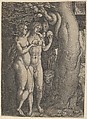 The Temptation of Adam and Eve, from "The Story of Adam and Eve", Heinrich Aldegrever  German, Engraving