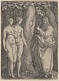God Forbidding Adam and Eve to Eat from the Tree of Knowledge, from "The Story of Adam and Eve", Heinrich Aldegrever  German, Engraving