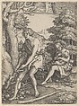 Adam and Eve at Work, from The Story of Adam and Eve, Heinrich Aldegrever German, Engraving
