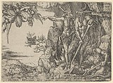 The Rich Man Transported to Hell, from The Parable of the Rich Man and Lazarus, from "The Parable of the Rich Man and Lazarus", Heinrich Aldegrever  German, Engraving