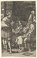Joseph Explaining His Dreams to Jacob, from "The Story of Joseph", Heinrich Aldegrever  German, Engraving; second state of two