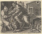 Copy of The Good Samaritan Paying the Innkeeper for the Care of the Wounded Man, Heinrich Aldegrever German, Engraving