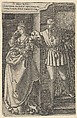 Tamar Turned Out of Amnon's House, Heinrich Aldegrever  German, Engraving; second state of two (New Hollstein)