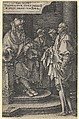 Absalom Inviting David and His Brothers, from "The Story of Amnon and Tamar", Heinrich Aldegrever German, Engraving; first state of two