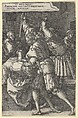 The Servants of Absalom Killing Amnon, from "The Story of Amnon and Tamar", Heinrich Aldegrever German, Engraving; first state of two (New Hollstein)