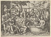 The Rich Man at His Table, from "The Parable of the Rich Man and Lazarus", Heinrich Aldegrever German, Engraving