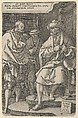 David Tearing His Clothes in Grief, Heinrich Aldegrever German, Engraving; second state of two (New Hollstein)