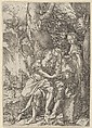 Lot with His Daughters, from The Story of Lot, Heinrich Aldegrever  German, Engraving