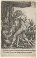 Hercules Preventing the Centaurs from the Rape of Hippodameia, from The Labors of Hercules, Heinrich Aldegrever German, Engraving