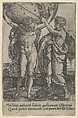 Hercules and Atlas, from The Labors of Hercules, Heinrich Aldegrever German, Engraving