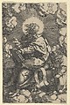 Saint Matthew, from "The Four Evangelists", Heinrich Aldegrever German, Engraving