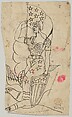 Tattoo Design of a Female Performer, Clark &amp; Sellers (American, active 20th century), pen and ink and watercolor