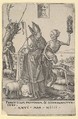 Death and the Bishop, from "The Power of Death" (Allegory of Original Sin and Death), Heinrich Aldegrever  German, Engraving