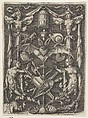 Ornamental Design with a Bat in the Center, Heinrich Aldegrever German, Engraving