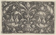 Heinrich Aldegrever | Horizontal Panel with Tendrils Growing Outwards ...