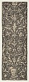 Vertical Panel with Inhabited Candelabrum Rising from a Cuirass, Heinrich Aldegrever German, Engraving