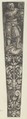 Design for a Dagger Sheath, with Executioner and Head of John the Baptist, Heinrich Aldegrever  German, Engraving
