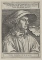 Self-Portrait at Age Twenty-Eight, Heinrich Aldegrever  German, Engraving; second state of two (New Hollstein)