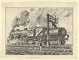 Loco-Erie Watering, Reginald Marsh American, Etching