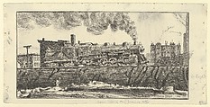 Loco–Going through Jersey City, Reginald Marsh American, Etching