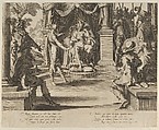Alexander the Great as a Judge, plate 10 from "Thronus Justitiae, tredecim pulcherrimus tabulis...", Willem van Swanenburg  Netherlandish, Engraving