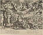The Last Judgment, plate 13 from "Thronus Justitiae, tredecim pulcherrimus tabulis...", Willem van Swanenburg  Netherlandish, Engraving