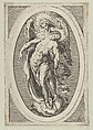 Christ supported by an angel standing on a cloud, Cherubino Alberti (Zaccaria Mattia)  Italian, Engraving