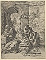 The Holy Family with Saint Anne and the young Saint John the Baptist, Cherubino Alberti (Zaccaria Mattia)  Italian, Engraving